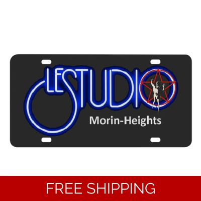 A Le Studio License Plates White & Blue Logo MH Red Star Man
